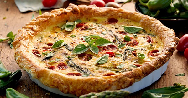 Quiche ajetes tomates cherry