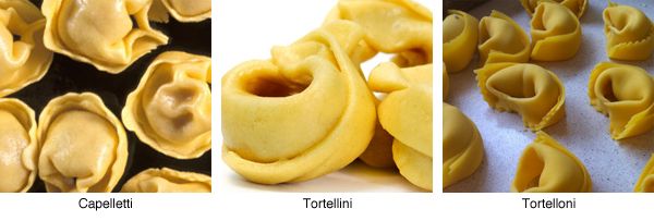 tipos de pasta rellena