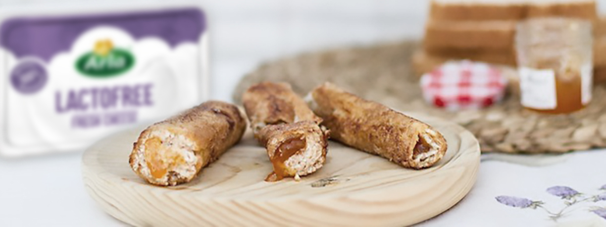 Tostadas francesas en rollitos con Lactofree ARLA