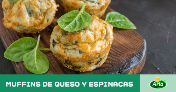 Muffins de queso y espinacas