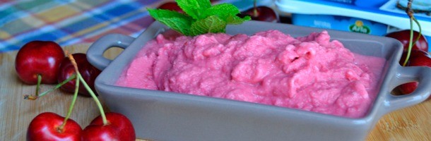 Helado de cerezas con thermomix