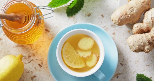 Infusión de jengibre, miel y limón