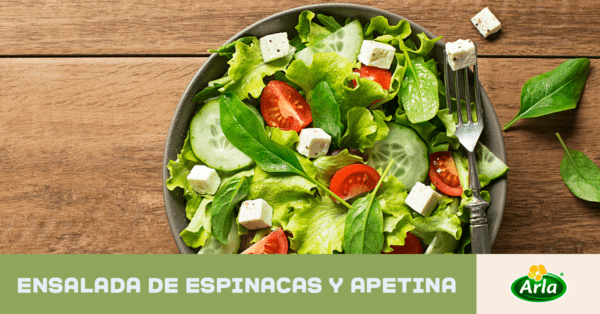 Ensalada de espinacas y queso Arla Apetina