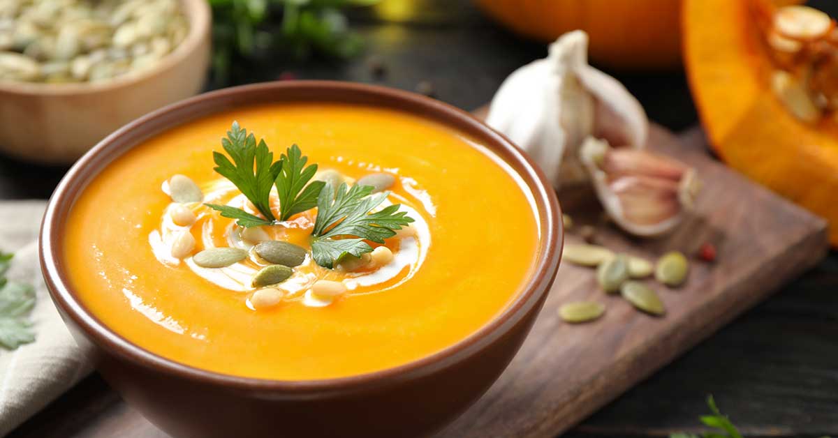 Puré de calabaza con queso Arla