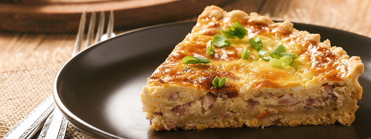 Quiche de bacon y queso Emmental Arla