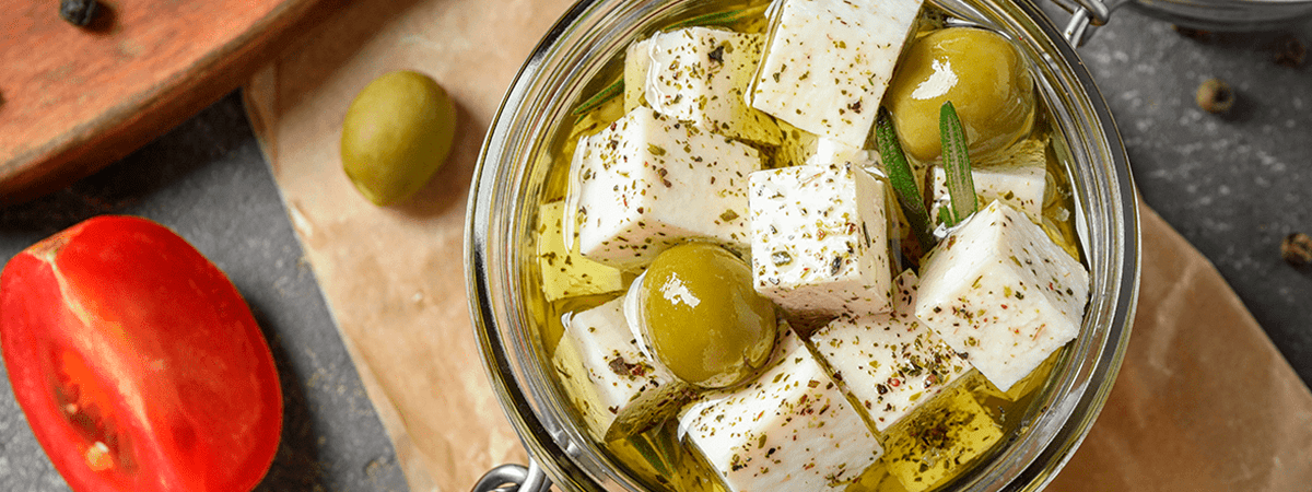 Conservación queso en aceite