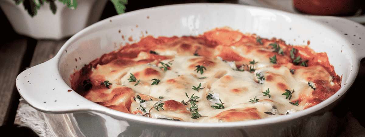 Lasaña de calabaza con queso Arla