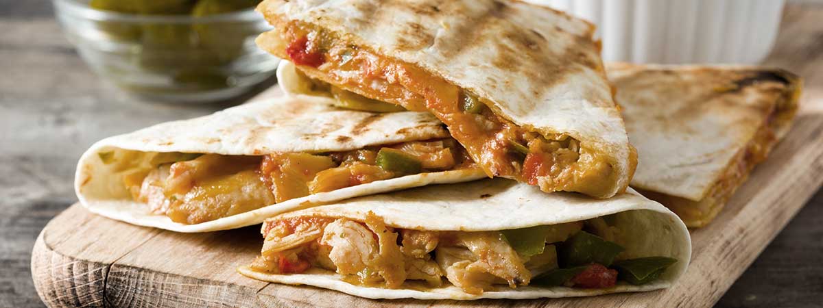 Quesadillas de maíz con atún