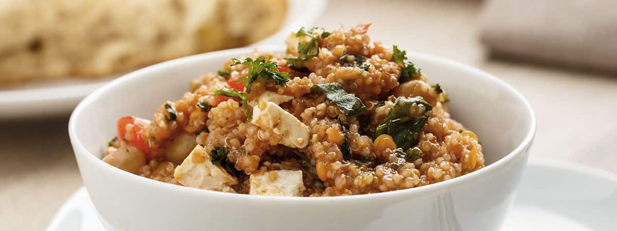 Taboulé con piñones y queso Arla Apetina