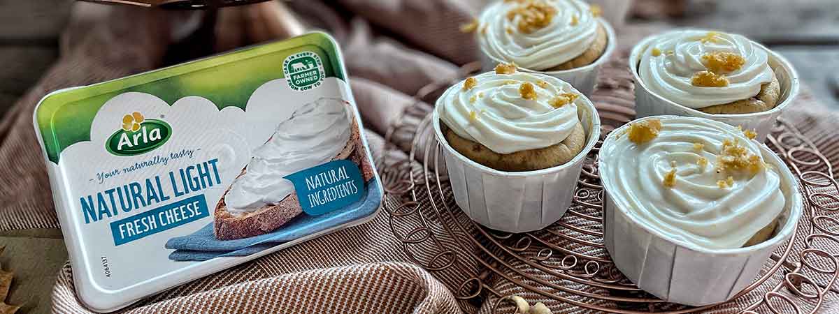 Cupcakes de calabaza y Arla Queso de untar Light