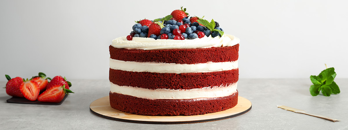 Tarta red velvet. Arla