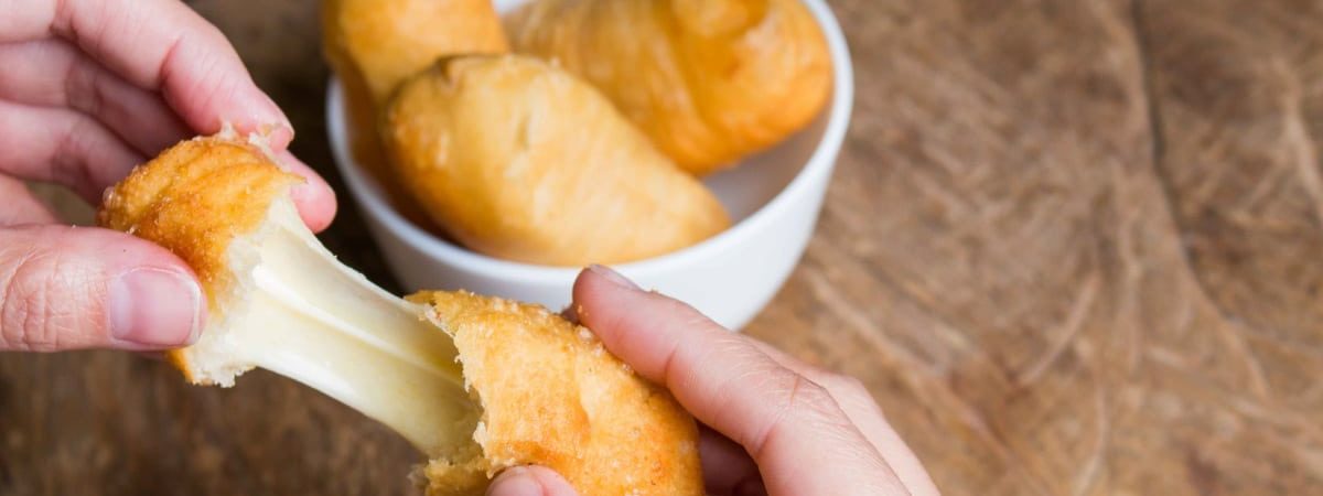tequeños rellenos de queso