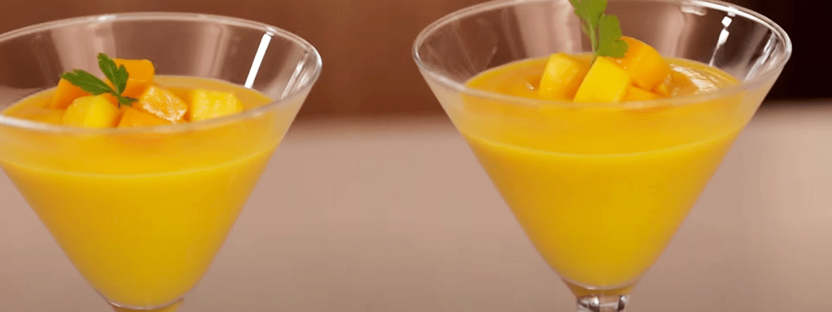 Crema de calabaza con mango